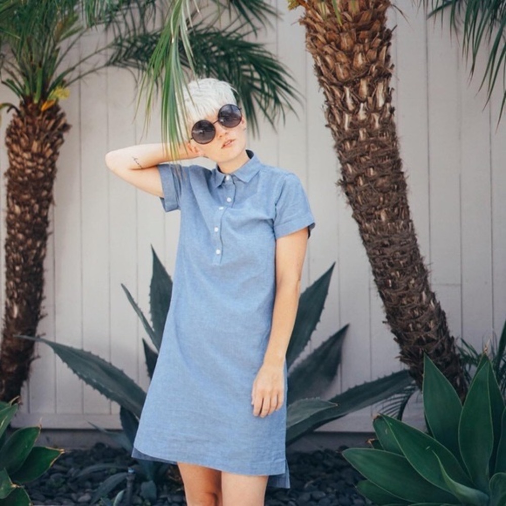 Tradlands Chambray Shirt Dress Size M